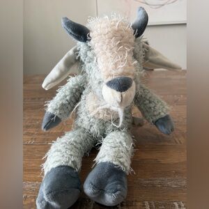 Cuddly goat Stuffed Animal in Gray and White